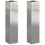 Solar LED Pathway Light 2 pcs Stainless Steel Stainless Steel
