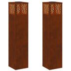 Solar LED Pathway Light 2 pcs Corten Steel Corten Steel