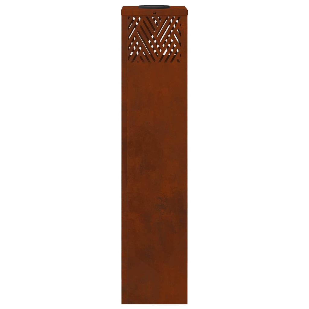 Solar LED Pathway Light 2 pcs Corten Steel Corten Steel