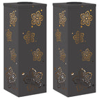 Solar LED Pathway Light 2 pcs Black Cold Rolled Steel