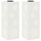 Solar LED Pathway Light 2 pcs White Cold Rolled Steel