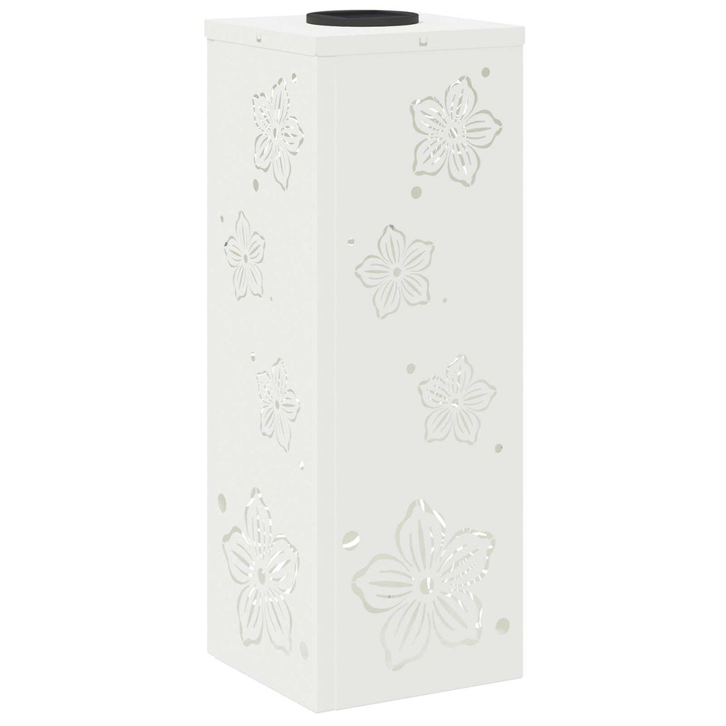 Solar LED Pathway Light 2 pcs White Cold Rolled Steel