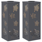 Solar LED Pathway Light 2 pcs Anthracite Cold Rolled Steel