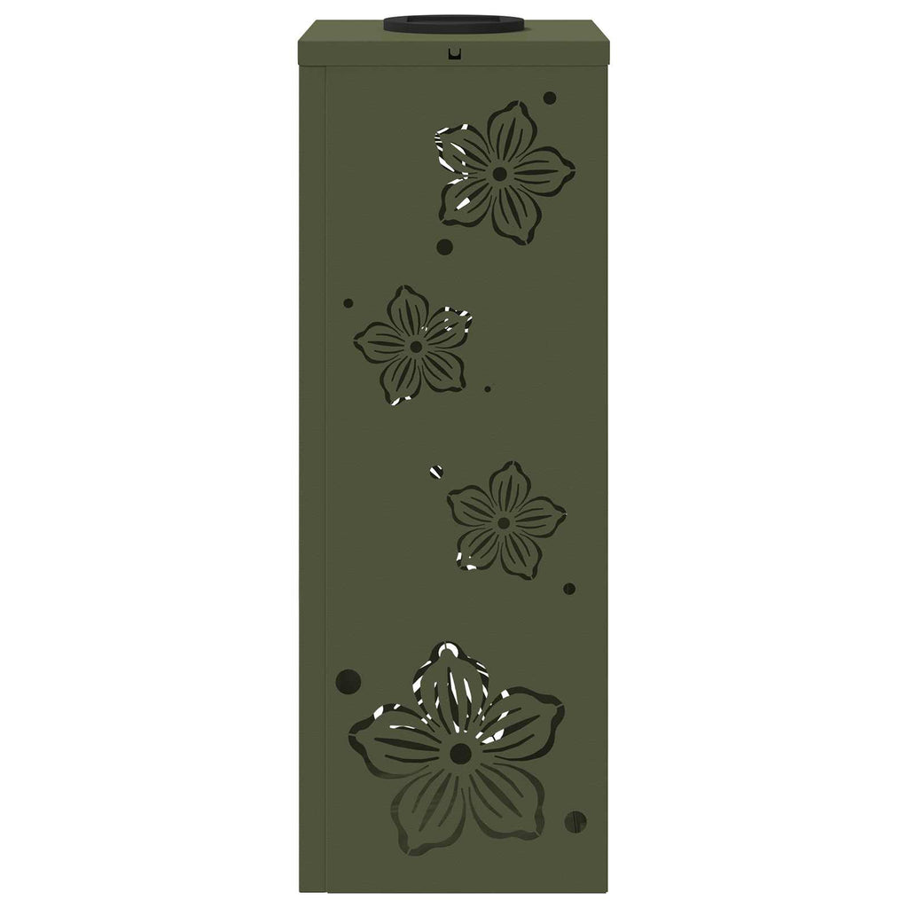 Solar LED Pathway Light 2 pcs Olive Green Cold Rolled Steel