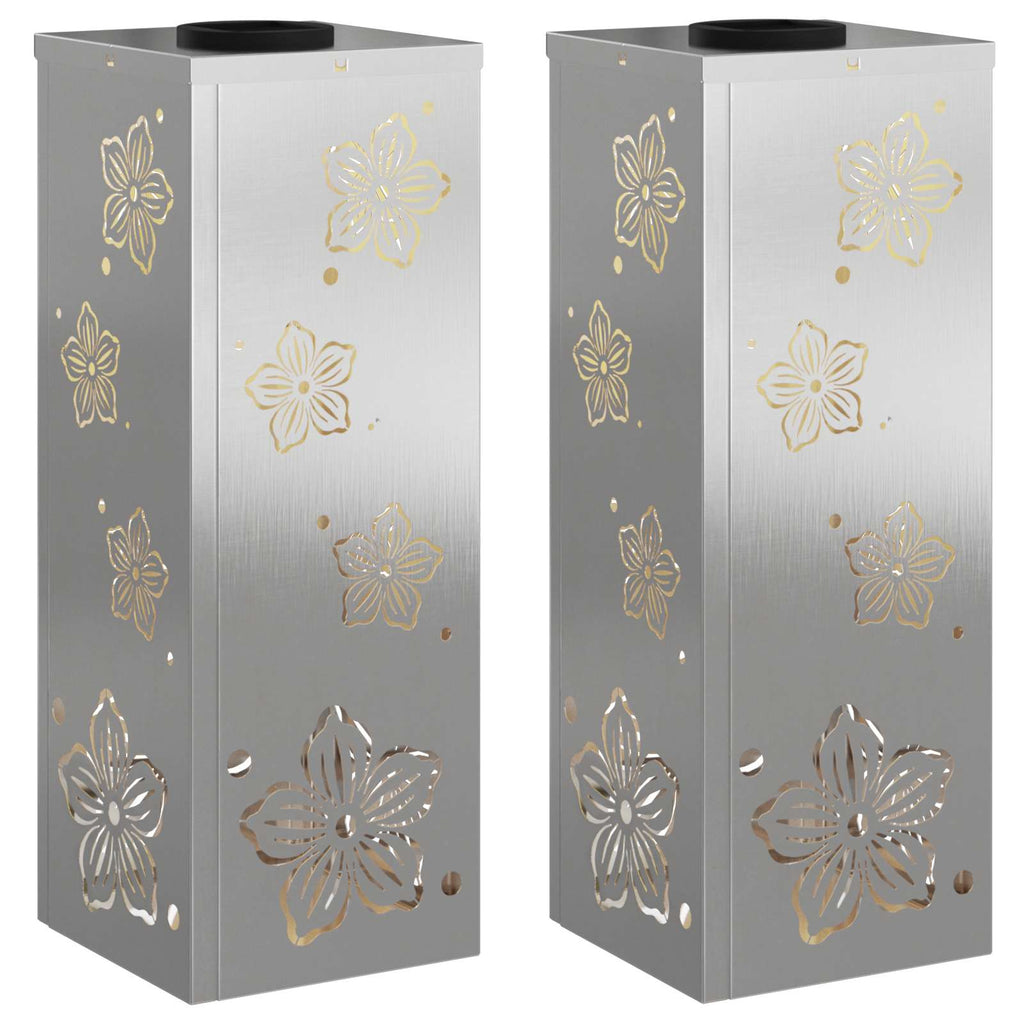 Solar LED Pathway Light 2 pcs Stainless Steel Stainless Steel