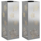 Solar LED Pathway Light 2 pcs Stainless Steel Stainless Steel