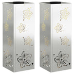 Solar LED Pathway Light 2 pcs Galvanized Galvanized