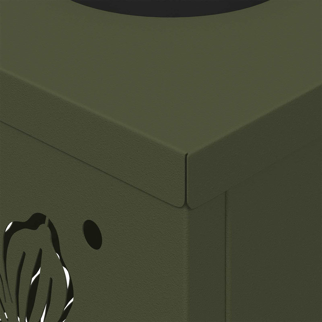 Solar LED Pathway Light 2 pcs Olive Green Cold Rolled Steel