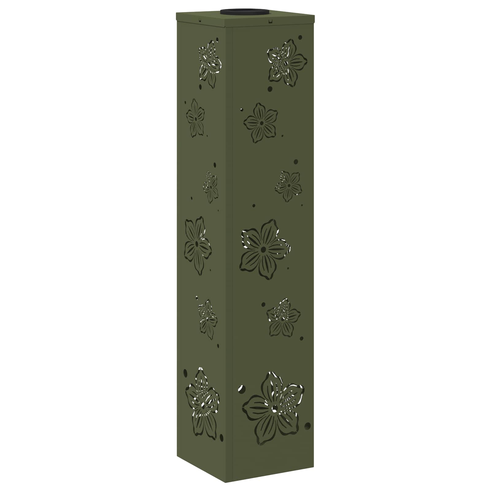 Solar LED Pathway Light 2 pcs Olive Green Cold Rolled Steel