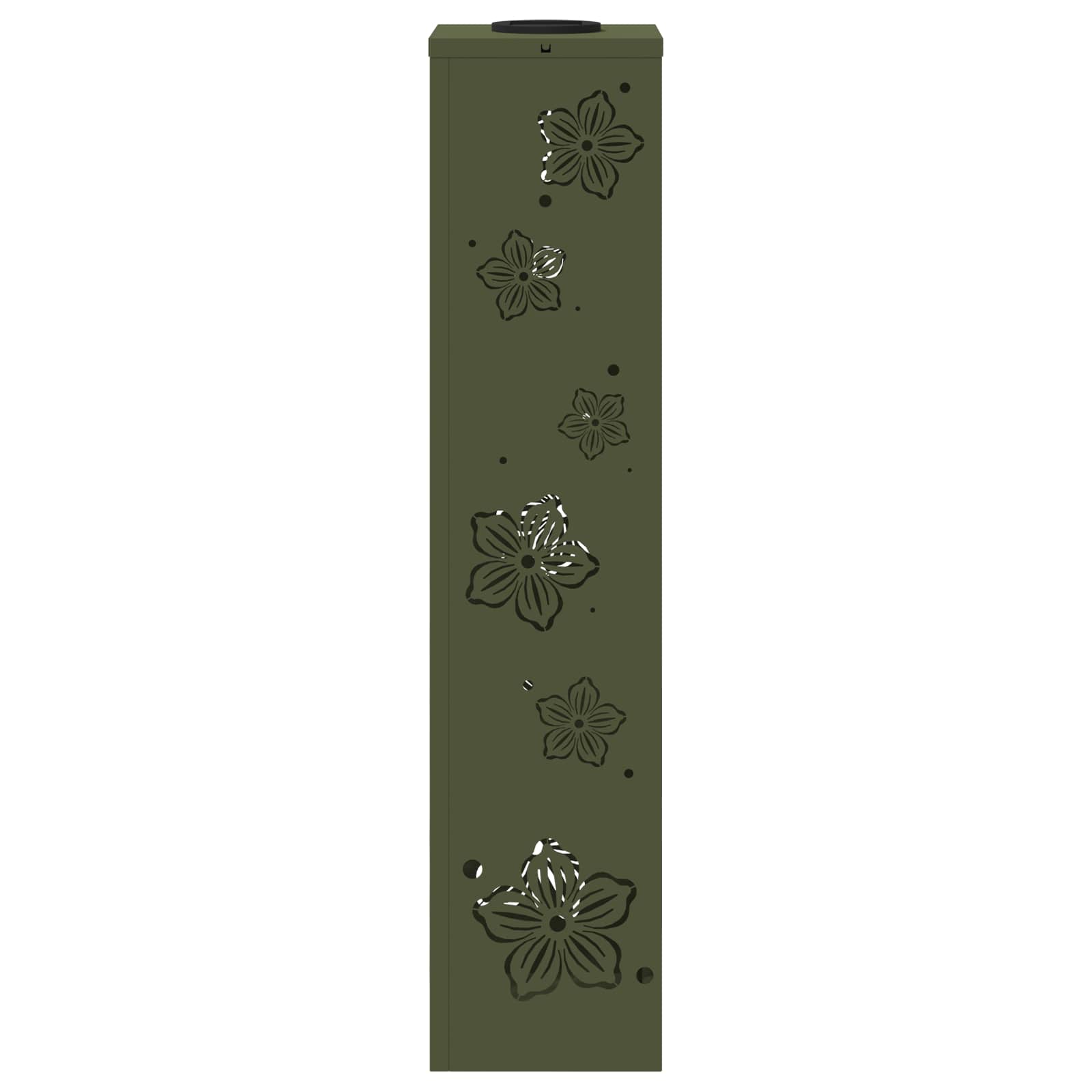 Solar LED Pathway Light 2 pcs Olive Green Cold Rolled Steel