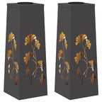 Solar LED Pathway Light 2 pcs Black Cold Rolled Steel