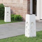 Solar LED Pathway Light 2 pcs White Cold Rolled Steel