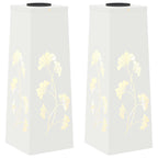 Solar LED Pathway Light 2 pcs White Cold Rolled Steel