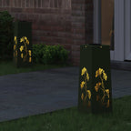 Solar LED Pathway Light 2 pcs Olive Green Cold Rolled Steel