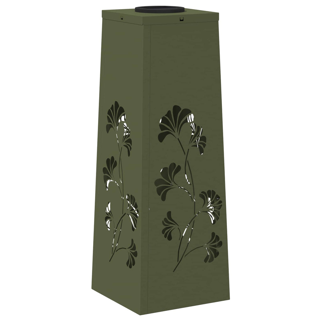 Solar LED Pathway Light 2 pcs Olive Green Cold Rolled Steel