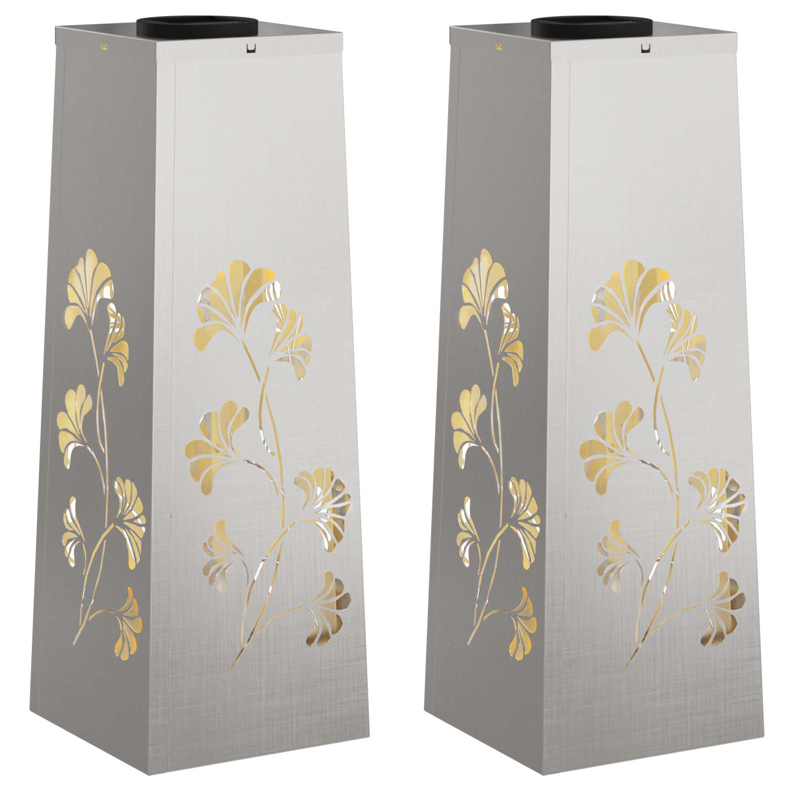 Solar LED Pathway Light 2 pcs Stainless Steel Stainless Steel