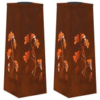 Solar LED Pathway Light 2 pcs Corten Steel Corten Steel