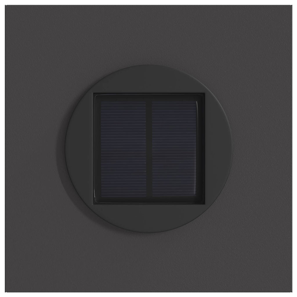 Solar LED Pathway Light 2 pcs Black Cold Rolled Steel