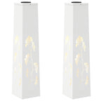 Solar LED Pathway Light 2 pcs White Cold Rolled Steel