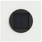 Solar LED Pathway Light 2 pcs White Cold Rolled Steel