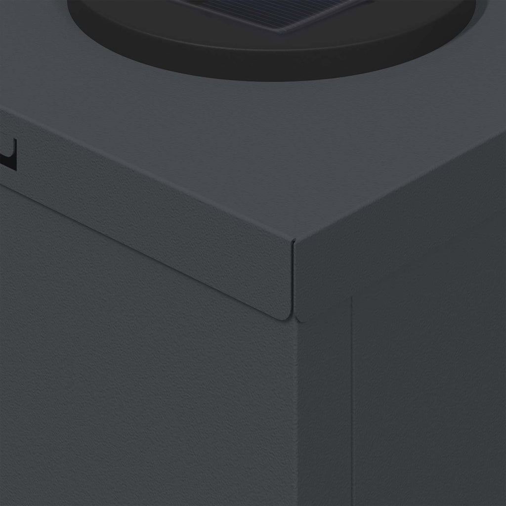 Solar LED Pathway Light 2 pcs Anthracite Cold Rolled Steel