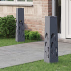 Solar LED Pathway Light 2 pcs Anthracite Cold Rolled Steel