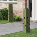 Solar LED Pathway Light 2 pcs Olive Green Cold Rolled Steel