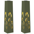 Solar LED Pathway Light 2 pcs Olive Green Cold Rolled Steel