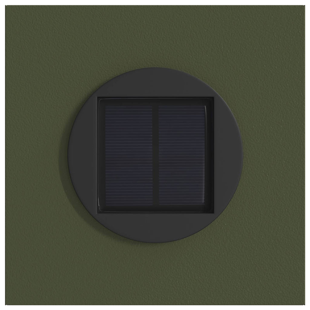 Solar LED Pathway Light 2 pcs Olive Green Cold Rolled Steel