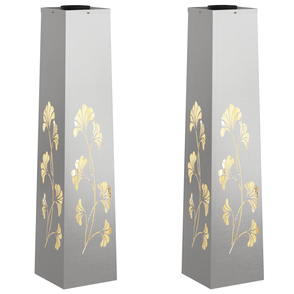 Solar LED Pathway Light 2 pcs Stainless Steel Stainless Steel