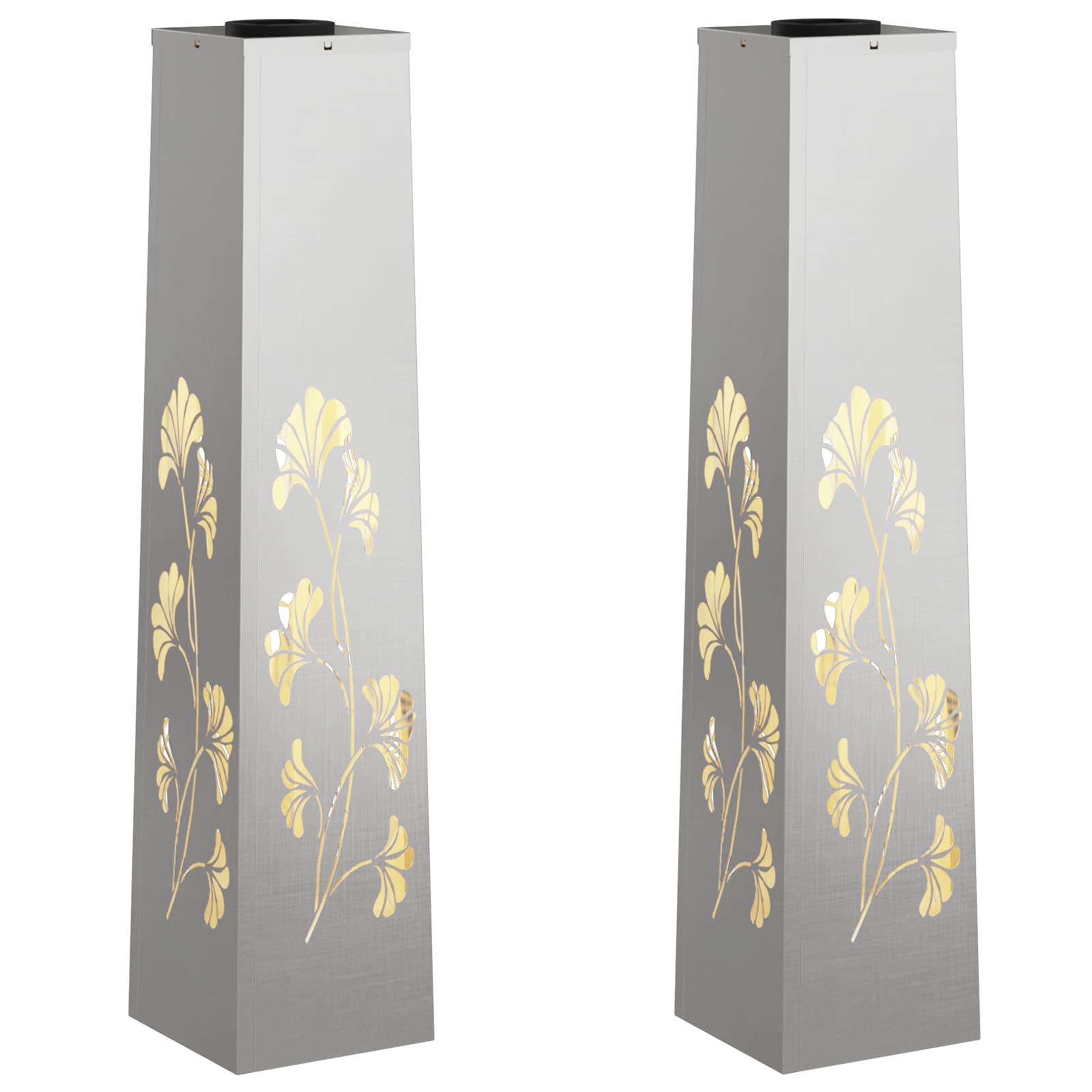 Solar LED Pathway Light 2 pcs Stainless Steel Stainless Steel