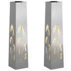 Solar LED Pathway Light 2 pcs Galvanized Galvanized