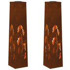 Solar LED Pathway Light 2 pcs Corten Steel Corten Steel