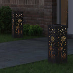 Solar LED Pathway Light 2 pcs Black Cold Rolled Steel