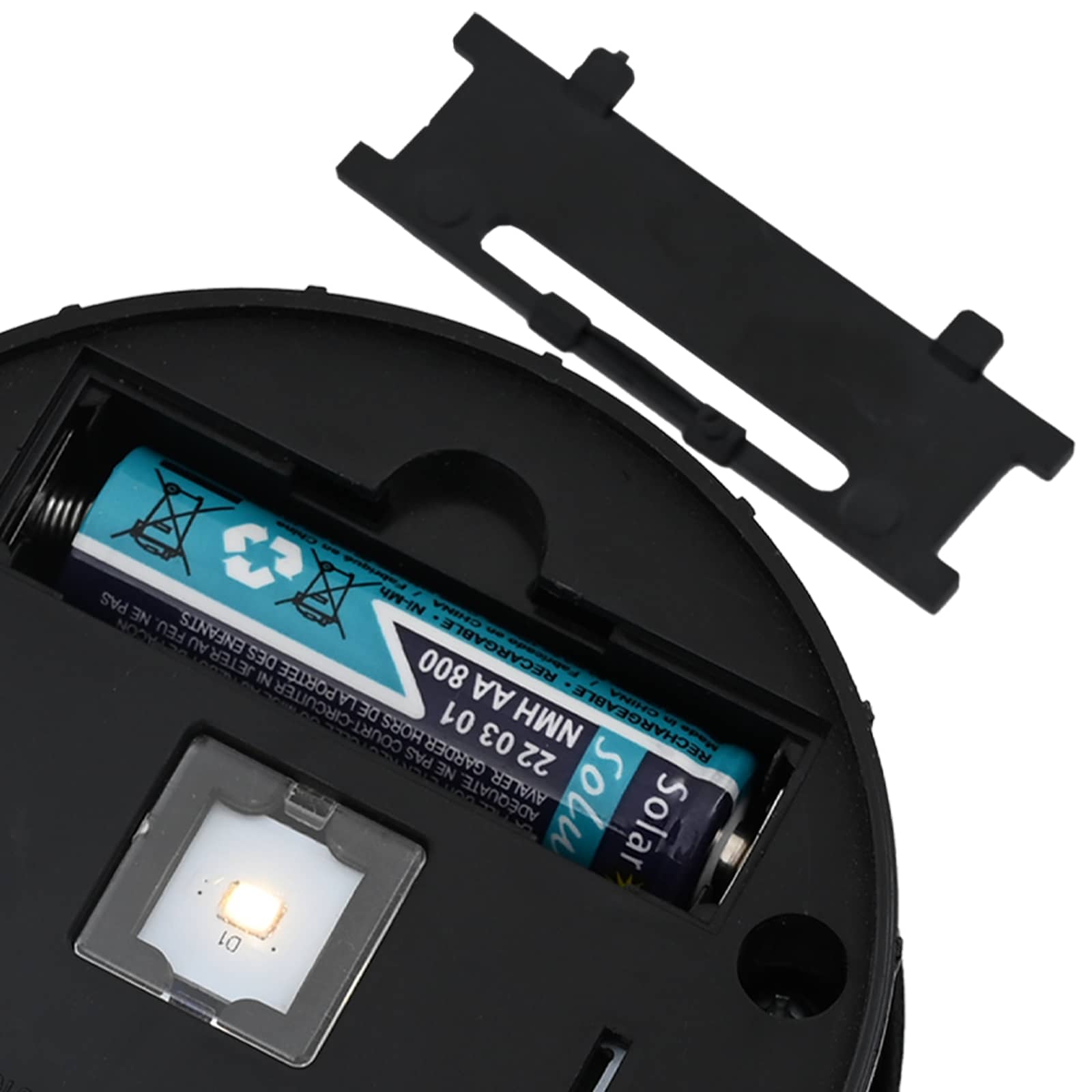 Solar LED Pathway Light 2 pcs White Cold Rolled Steel