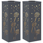 Solar LED Pathway Light 2 pcs Anthracite Cold Rolled Steel