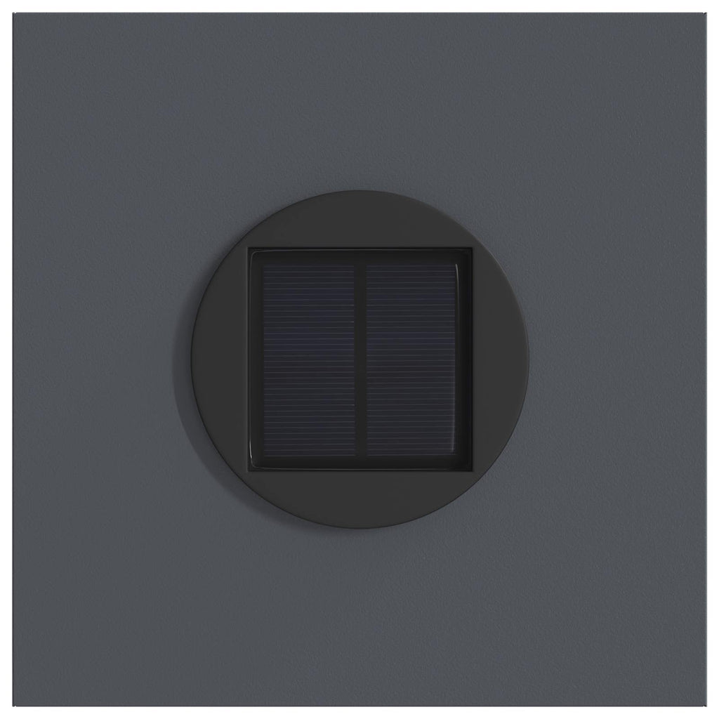 Solar LED Pathway Light 2 pcs Anthracite Cold Rolled Steel