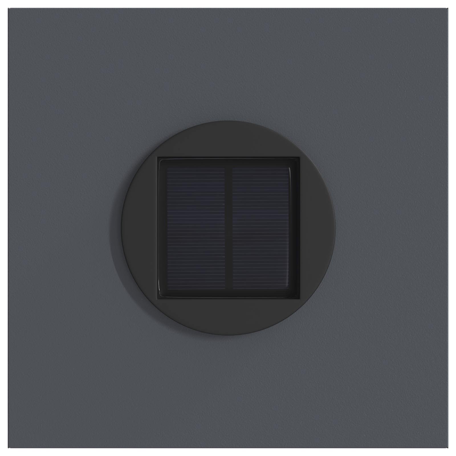 Solar LED Pathway Light 2 pcs Anthracite Cold Rolled Steel