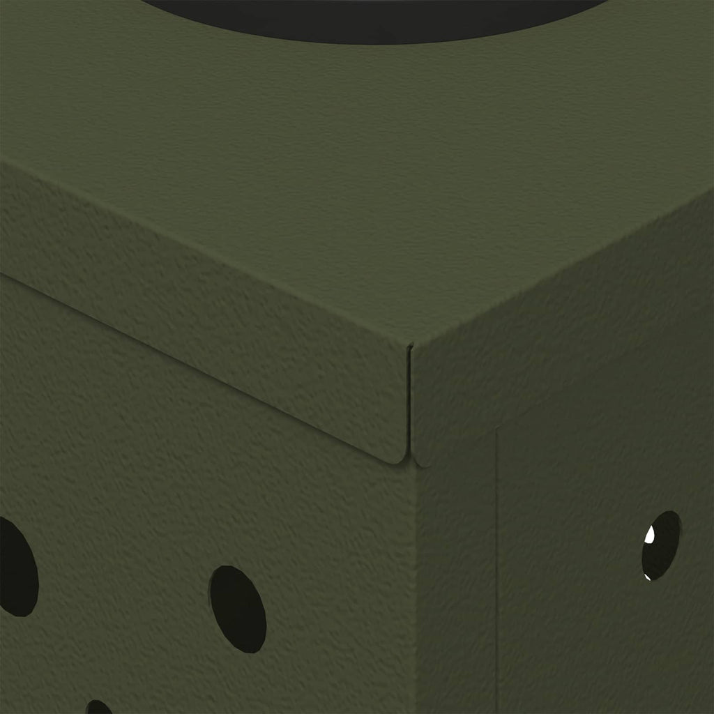 Solar LED Pathway Light 2 pcs Olive Green Cold Rolled Steel