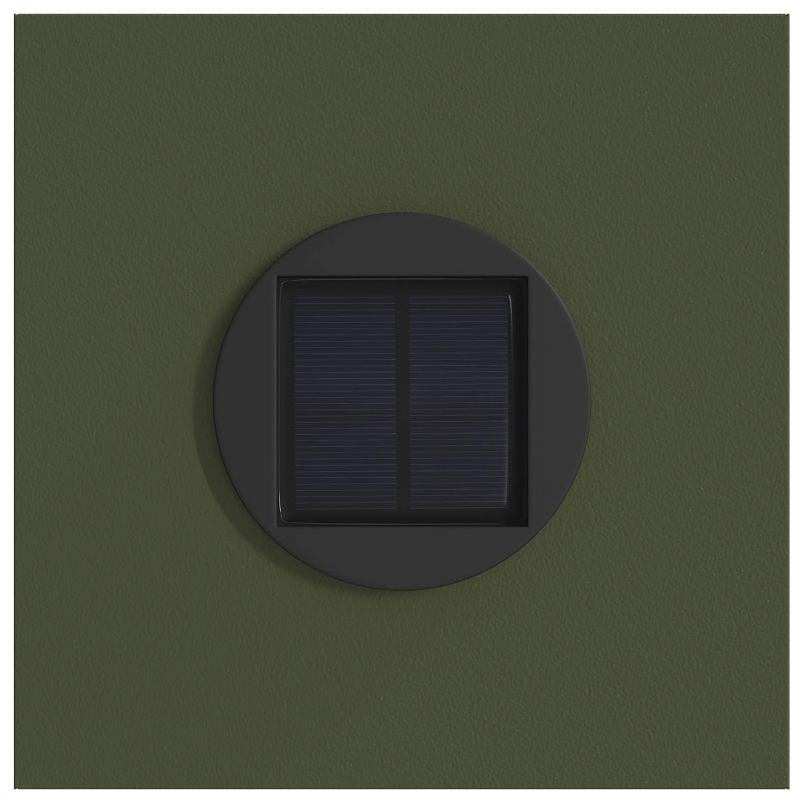 Solar LED Pathway Light 2 pcs Olive Green Cold Rolled Steel