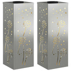 Solar LED Pathway Light 2 pcs Galvanized Galvanized