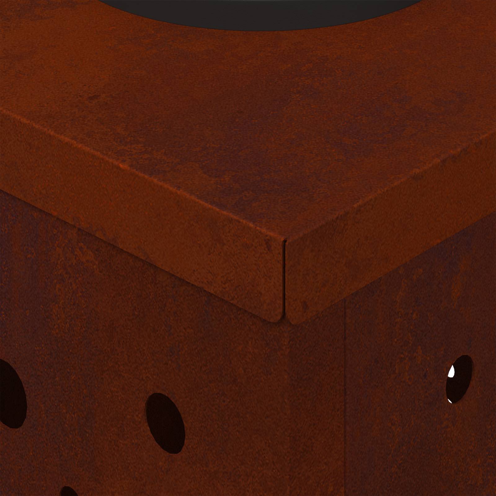 Solar LED Pathway Light 2 pcs Corten Steel Corten Steel