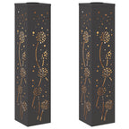 Solar LED Pathway Light 2 pcs Black Cold Rolled Steel