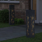 Solar LED Pathway Light 2 pcs Anthracite Cold Rolled Steel