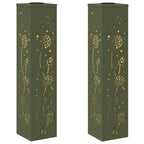 Solar LED Pathway Light 2 pcs Olive Green Cold Rolled Steel