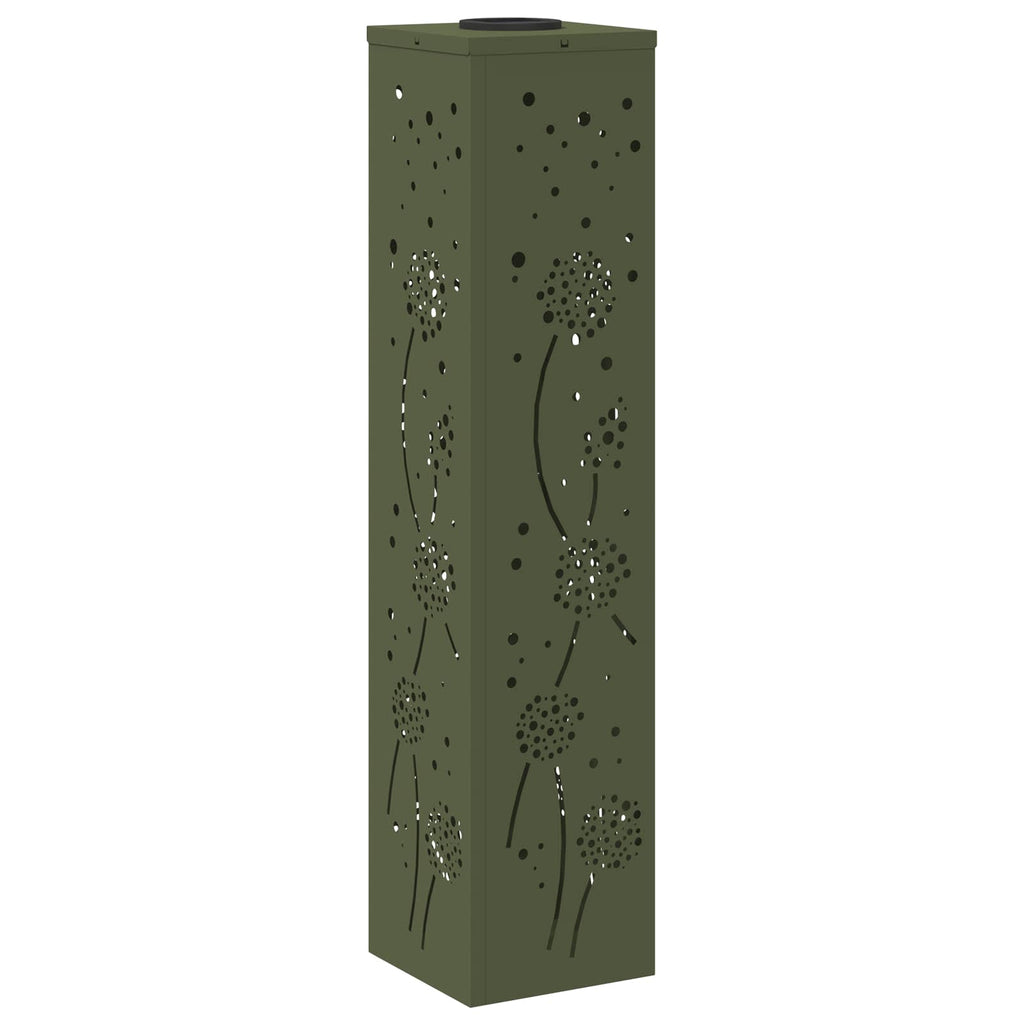 Solar LED Pathway Light 2 pcs Olive Green Cold Rolled Steel