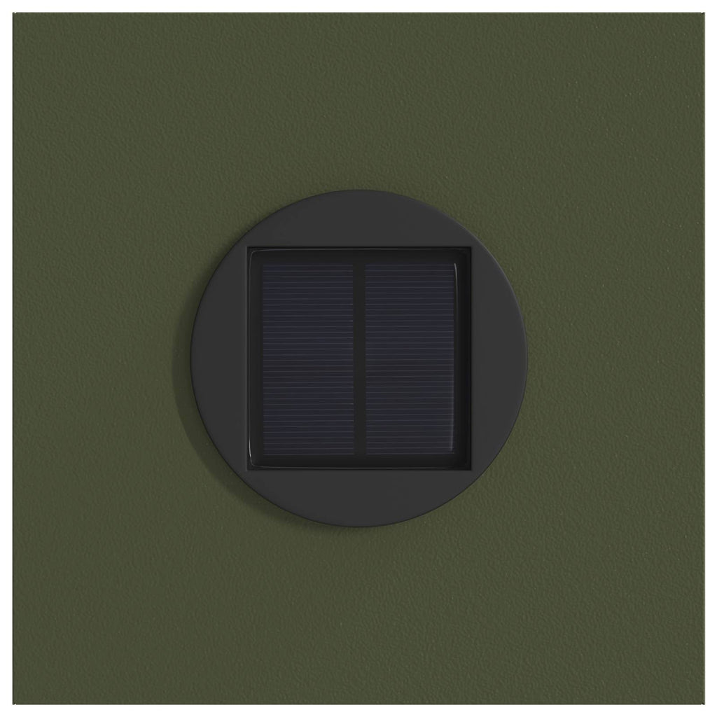 Solar LED Pathway Light 2 pcs Olive Green Cold Rolled Steel