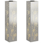 Solar LED Pathway Light 2 pcs Stainless Steel Stainless Steel