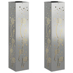 Solar LED Pathway Light 2 pcs Galvanized Galvanized