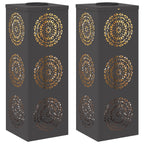 Solar LED Pathway Light 2 pcs Black Cold Rolled Steel